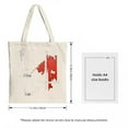 thumbnail image 3 of Stylish Canvas Tote Bag with a striking red and white abstract pattern perfect for shopping travel and parties Durable and reusable, 3 of 4