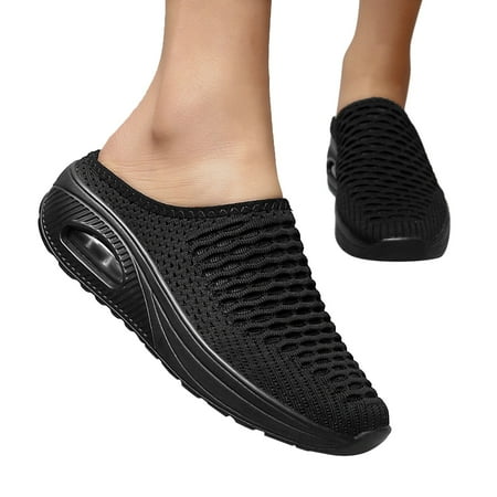 

Yinguo Women Breathable Lace Up Shoes Flats Casual Shoes Unisex Lightweight Mesh Work Shoes Sporty Breathable Slip Work Trainers