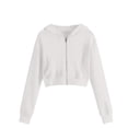 thumbnail image 3 of Abcomgle Girls Zip Up Hoodie 10-12 Cropped Long Sleeve Kids Jacket Cute Fashion Lightweight Girls Hoodies with Pockets, 3 of 5