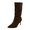 Olive, variant on Cushionaire Women's Porsha Slouchy Vegan Suede Mid-Calf Scrunch Boot with Pointed Toe, Memory Foam & 3-Inch Heel | Wide Widths Available