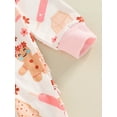 thumbnail image 6 of Newborn Baby Girl Christmas Outfit Gingerbread Onesie Zipper Romper Jumpsuit Xmas Outfit Fall Winter Clothes, 6 of 8