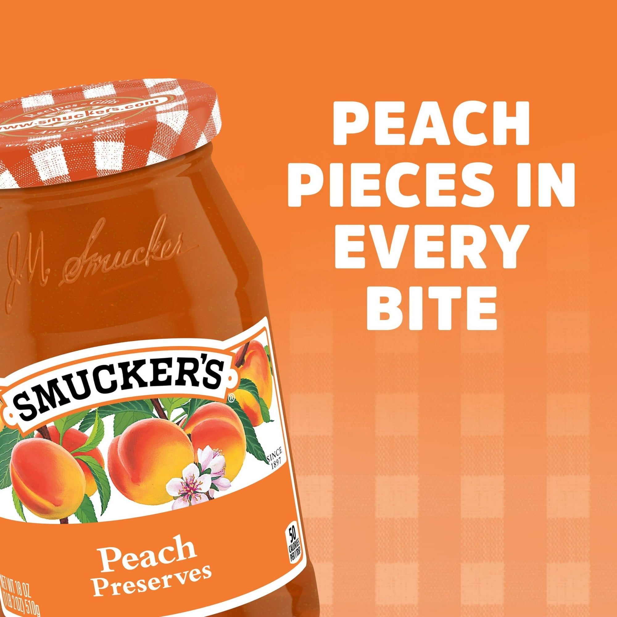 Smucker's Peach Preserves, 18 oz