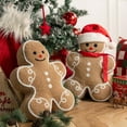 thumbnail image 2 of Phantoscope Christmas Series Decorative Gingerbread Man Decorative Pillow,beige,17 x 13 inch, 2 of 5