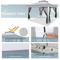 thumbnail image 5 of HOTEEL 12'x12' Pop Up Gazebo Patio Outdoor Canopy Tent with 8 Mosquito Nettings, Adjustable Height and 144 Square ft of Shade for Garden, Party, Backyard with Vented Top, Silver, 5 of 11