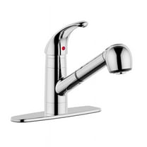 Ultra Faucets UF12000 Chrome Finish Single Handle Kitchen Faucet & Pullout Spray
