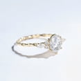 thumbnail image 4 of solitaire jewels 1.7CT Twisted Shank Oval Moissanit Engagement Ring For Women, 18K Yellow Gold, 4 of 6