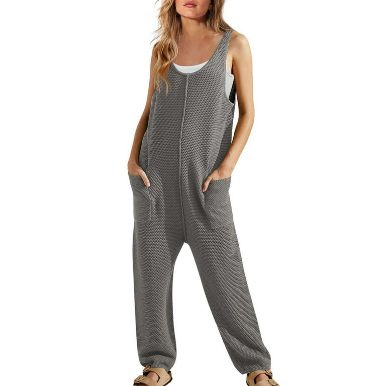 Rigardu jumpsuits for women Womens Ribbed Knit Jumpsuit Sweater