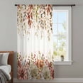 thumbnail image 4 of Eucalyptus Leaves Sheer Curtains 45 Inches Long, Farmhouse Idyllic Flowers Floral Leaaf Light Filering Curtains, Breathable Simi Curtain Privacy Drapes for Kitchen Bathroom Small Window Treatment, 4 of 9