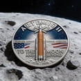 thumbnail image 3 of Sktrjpolfis Lunar Space Exploration Commemorative Medallion Metal with Protective Capsule, 1.57x1.57x0.20, 3 of 5