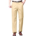 thumbnail image 2 of Abomasnow Men's Slim Fit Suit Trousers Casual Wedding Straight Male Pants Flat Front Dress Pants for Holiday Party, 2 of 7