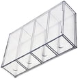 thumbnail image 5 of 2 Count 4 Compartment Drawer Box Clear Stationery Organizer Transparent Makeup, 5 of 8