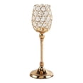 thumbnail image 1 of Candelabro de cristal de mosaico Sunnimix Candelabro chapado en oro S 10x10x21cm dorado, 1 of 8