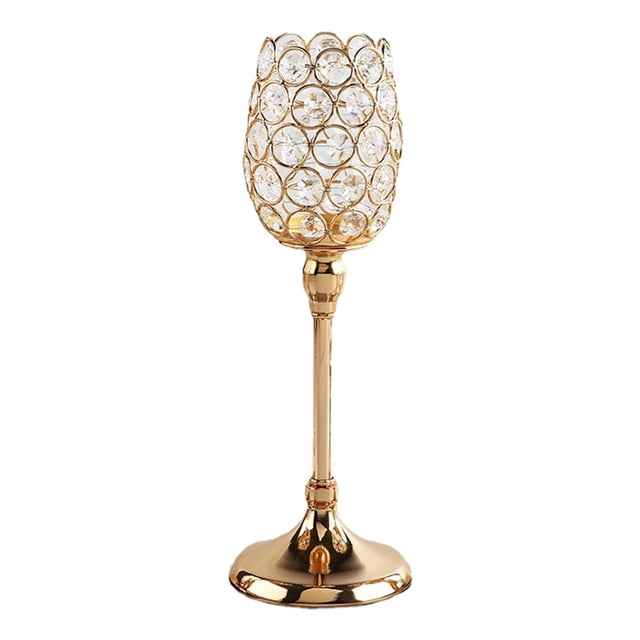 Candelabro de cristal de mosaico Sunnimix Candelabro chapado en oro S 10x10x21cm dorado
