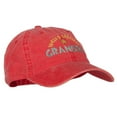 thumbnail image 5 of World Greatest Grandpa Embroidered Washed Cotton Twill Cap - Red OSFM, 5 of 5