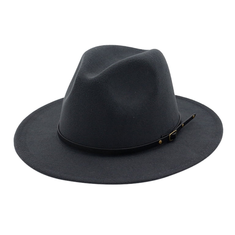 Cowboy Hat Unisex Vintage Wide Brim Outback Hat Belt Buckle  display picture 3