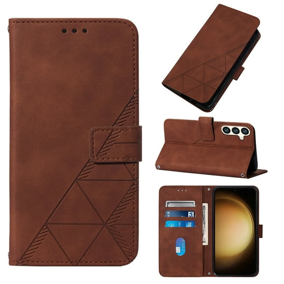for Samsung Galaxy S25 FE Case, Wallet Case Cover, Magnetic Stand Flip Protective Cover Retro Leather Flip Case Purse with ID & Credit Card Slots Holder Case for Samsung Galaxy S25 FE, Brown