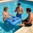 thumbnail image 6 of Eolstice Inflatable Pool Drink Tray, Cup Holder Floating Beverage Caddy, Snack Storage, Thickened PVC Pool Bar, For Swimming Pool Beach Hot Tub Outdoor Party, 6 of 6