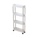 thumbnail image 2 of CaiYueKe Rolling Storage Cart with Wheels, Slim Space Saving Bathroom Kitchen Organizer Rack, Multi-Tier Corner Shelf Unit, Plastic Mobile Utility Cart for Home Office Organization, 2 of 6