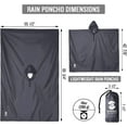 thumbnail image 6 of SaphiRose Hooded Rain Poncho for Adult with Pocket, Waterproof Lightweight Unisex Raincoat for Hiking Camping Emergency, 6 of 6