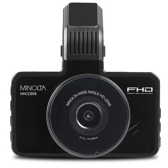 MNCD370 12MP Full HD 3" LCD Screen Dash Camera, Black