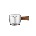 thumbnail image 1 of Simple Wooden Handle Glass Cream Pitcher Household Sauce Pot Gravy Boat, 1 of 6