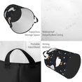 thumbnail image 2 of Gukieu Fashionable Goose Print Round Dirty Clothes Bag, Waterproof Standing Home Bathroom Storage Basket Car Trunk Storage Bag-Small, 2 of 6