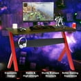 thumbnail image 5 of Costway Gaming Desk Computer Desk w/Controller Stand Cup Holder Headphone Hook Mouse Pad, 5 of 12