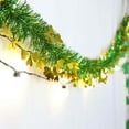 thumbnail image 5 of Nmdmisc 6.56FT St.Patrick's Day Tinsel Garland,Shamrock Clover Green Gold Metallic Garland for Irish Party Home Decoration, 5 of 9