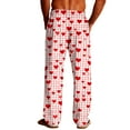 thumbnail image 5 of Talentlend Men's Valentine's Day Pajamas Casual Loose Lightweight Pants Plaid Lounge Sleepwear Trousers with Pockets, 5 of 7