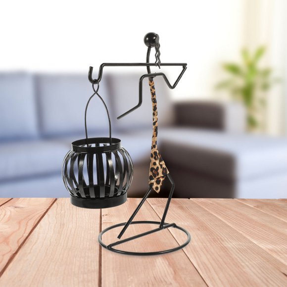 QUMIIRITY Soporte Metálico Para Velas Con Humanoide Para Fiestas Y Interior