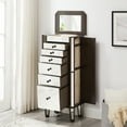 thumbnail image 4 of Powell Reboda Mirrored Jewelry Armoire, Dark Espresso, 4 of 15