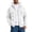 White sweatshirts #2, variant on Generic Men's Hooded Snap Button Sweatshirt Jacket, Long Sleeve Casual Shacket With Flap Chest Pockets, Ribbed Cuffs Hem Drawstring Hood Fleece Outerwear Army Green,L