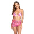 thumbnail image 2 of Cismea Bikini para Mujer Traje de BañO de 3 Piezas Tankini con Hilo Largo para Cubrir（Coral） Cismea bañador, 2 of 2