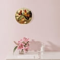 thumbnail image 3 of 14 Inch Wall Clock Battery Operated Silent Clock Decorative for Office, Kitchen, Outdoor, Living Room，Hen And Rooster with Colored Eggs Beautiful, 3 of 4