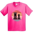 thumbnail image 3 of Inktastic Chess Player Retro Sunset Youth T-Shirt, 3 of 5