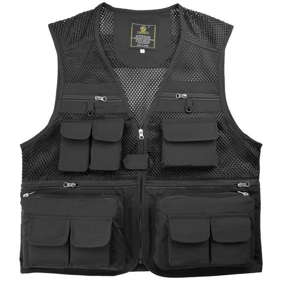 Vest,With Zipper Summer Vest With Zipper Vest Breathable Mesh Mesh Vest With Eryue Siuke Black XL
