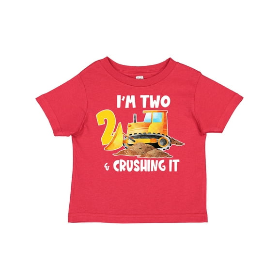 Inktastic I'm 2 and Crushing It Construction 2nd Birthday Boys or Girls Toddler T-Shirt