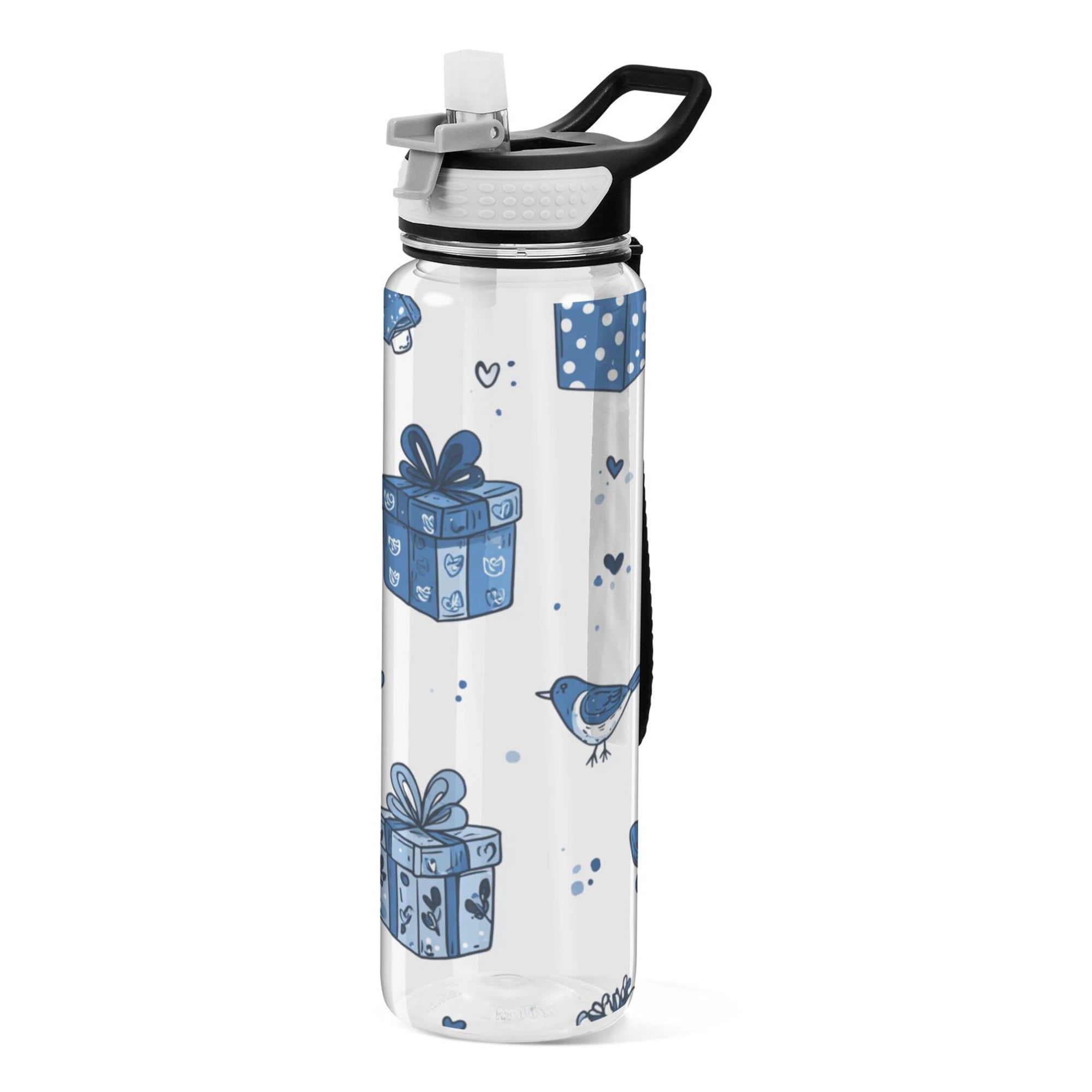 Sport Bottle Water Bottle Tritan Food Grade Clear Outdoor Water Bottle Bike Water Bottle Sturdy and Durable Gifts and Birds