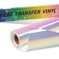 thumbnail image 1 of Vinilo holográfico de transferencia de calor HTVRONT de 12 x 6 pies para camisas, 1 of 7