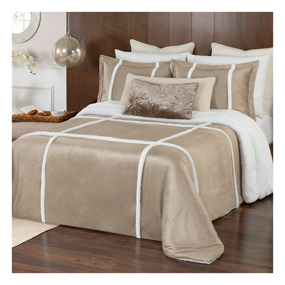 Edredón Matrimonial Jumbo + Fundas de Almohada | Cobertor Invernal Luxus Esquimal, Peregrino