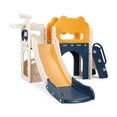 thumbnail image 3 of TLSUNNY 8-in-1 Kids Slide, Climber Playset with Telescope, Basketball Hoop & Safety Tunnel, Indoor Outdoor, 3 of 9