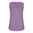 thumbnail image 5 of Jewelreauty Women Casual Waffle Tank Tops Summer V Neck Sleeveless Tunic Shirts Loose Fitting Solid Tees (2XL, Purple), 5 of 7