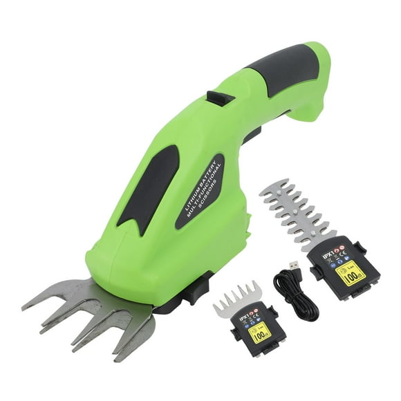 ZOUSSIQI Electric Grass Shear Hedge Trimmer 2000MAH Rechargeable Lithium Ion Battery Grass Cutter Hedge Trimming Machine 3.6V JU316-124916