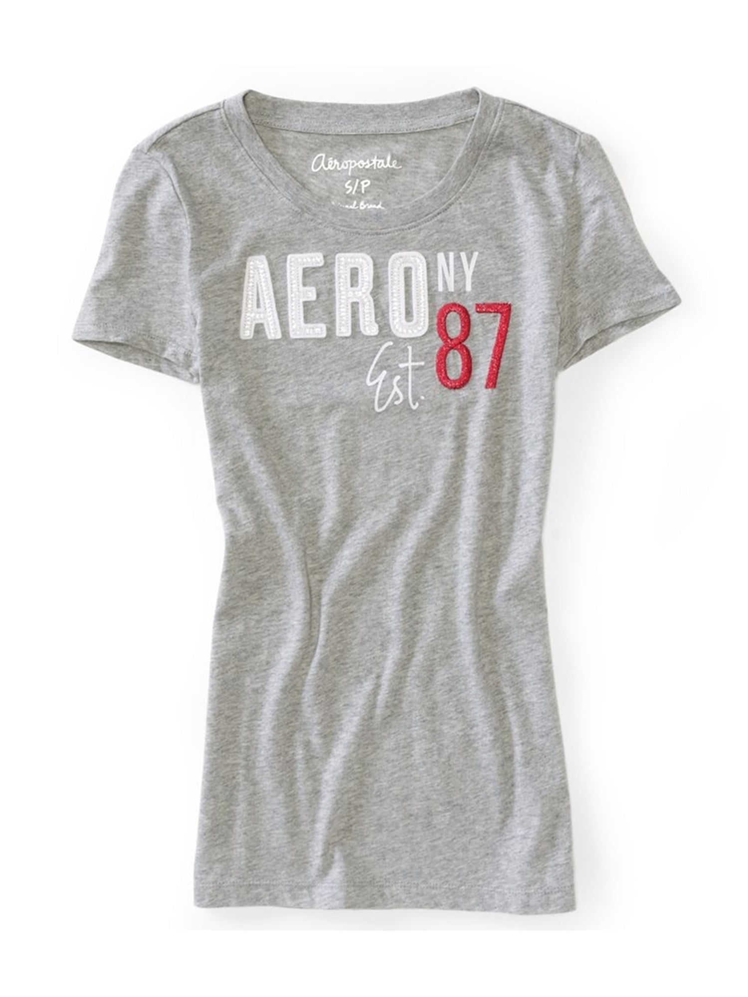 Aeropostale Women/'s Tee Shirt embroidered Aeropostale NYC