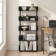 thumbnail image 2 of Furinno TURN-N-TUBE Book Shelf, 5-Tier Bookshelf, Bookcases, Storage Shelves with Rounded Corner Top Edges, 9.2 x 23.6 x 52.6, for Organization and Storage, Living Room, Home Office, Espresso, 2 of 5