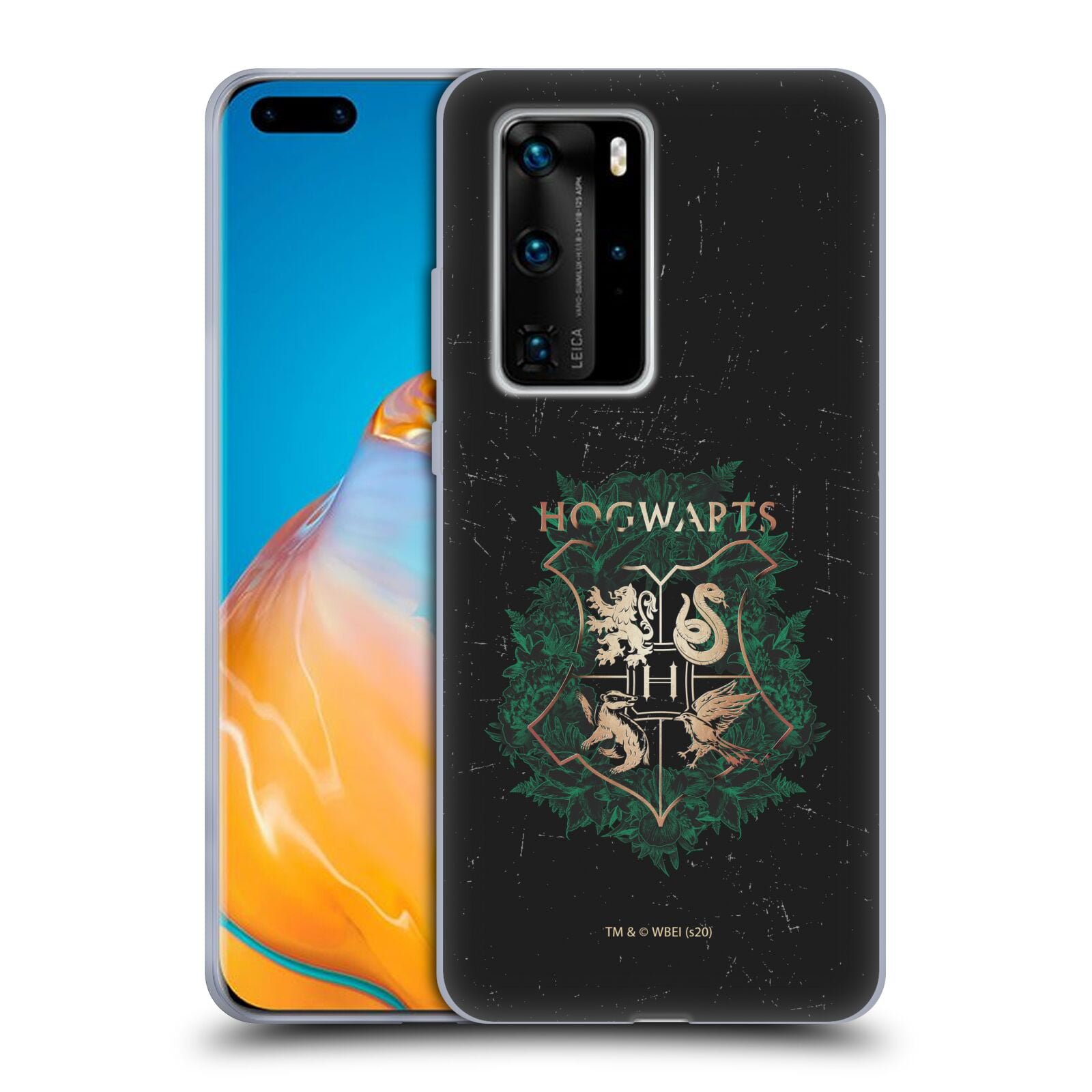 Head Case Designs Officially Licensed Harry Potter Hogwarts Crest 1 Deathly Hallows XXXI Soft Gel Case Compatible With Huawei P30 Pro
