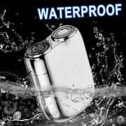 Herunwer Waterproof Electric Razor, Peony Shaver, Mini Dual-Head Electric Shaver, Rechargeable Waterproof Compact Electric Shaver