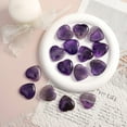 thumbnail image 4 of 20 Pcs Heart Shaped Crystal Beads for Jewelry Making, Amethyst Cabochon Stone Large Flat Back Beads for Crafting, Crystals and Healing Stones Quartz Bulk for Wicca, Reiki, Healing Energy, 4 of 5