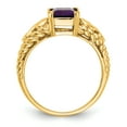 thumbnail image 2 of Primal Gold 14 Karat Yellow Gold 8x6mm Emerald Cut Amethyst Ring, 2 of 7