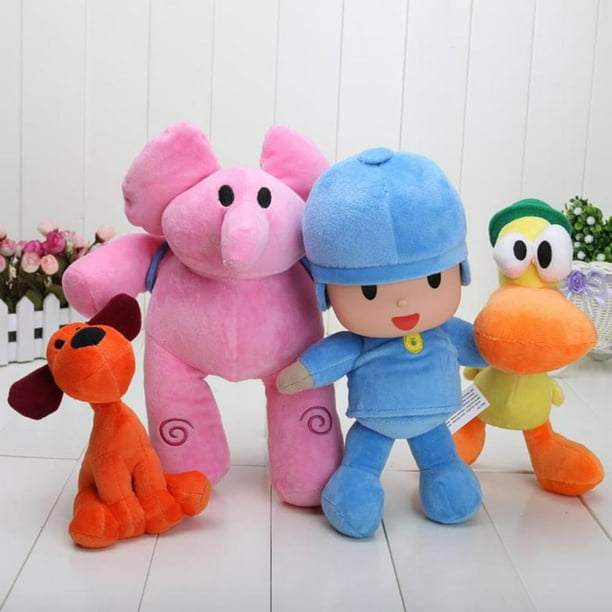 Pocoyo et ses amis Mini figurines en peluche jouets animaux en peluche  figurine douce Anime Collection jouets ensemble de 4 